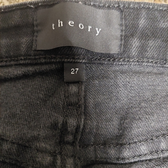 Theory Black Distressed Jeans - Picture 5 of 5